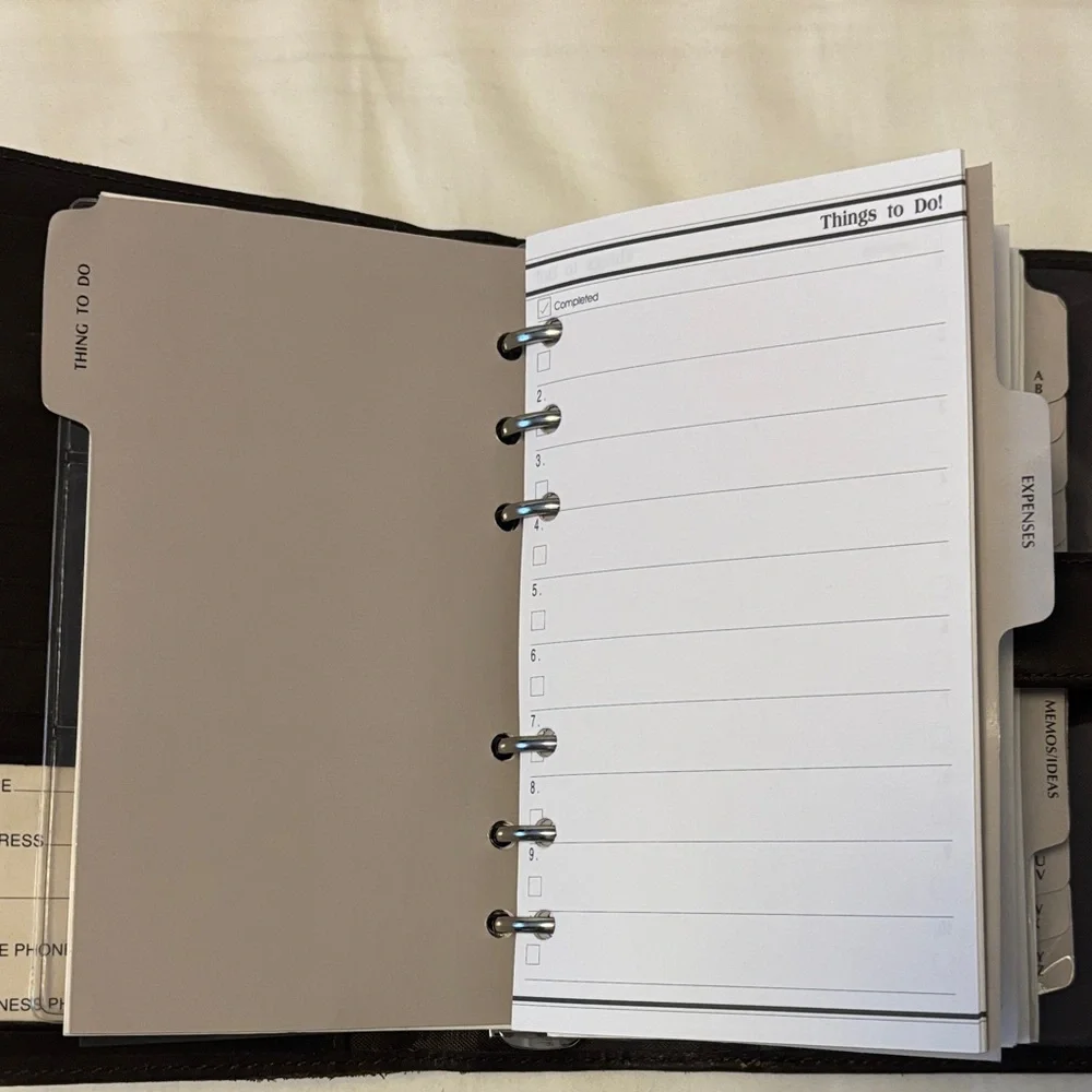 Elegant Black Leather Planner